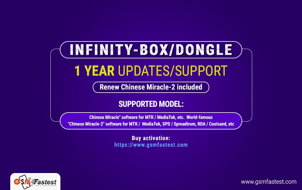 Infinity-Box/Dongle 1 year Updates/Support Renew Chinese Miracle-2 included	